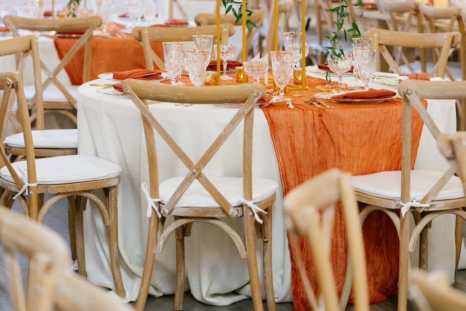 Boho wedding reception
