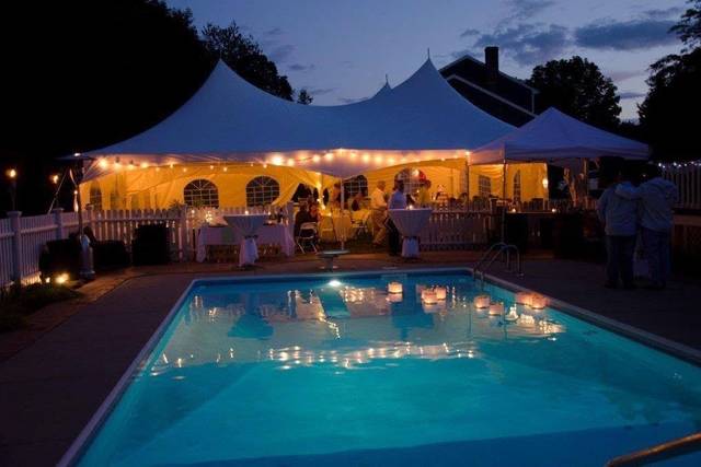 Poolside wedding