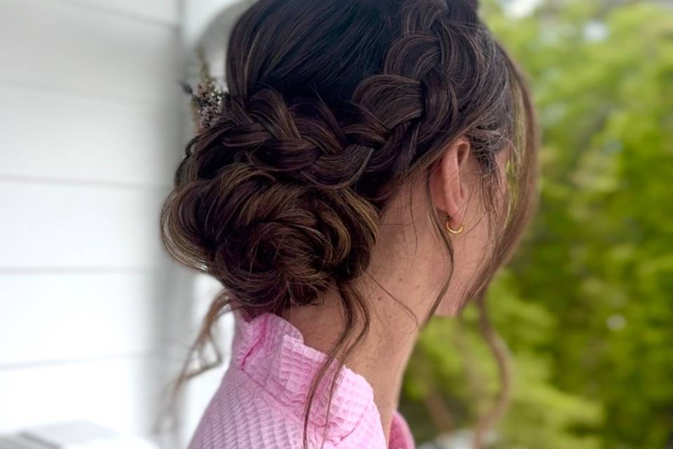 Boho braid bun