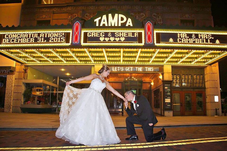 Kissing the bride's hand