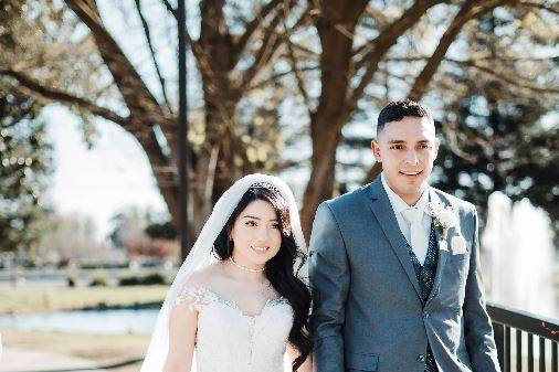 Newlywed portrait