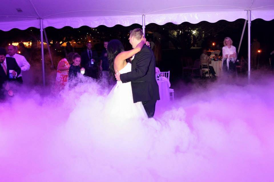 Couple dance with smoke effect