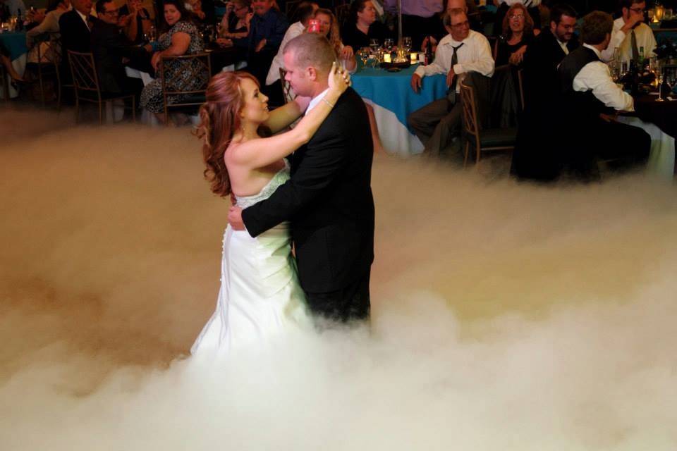 Couple dance with smoke effect
