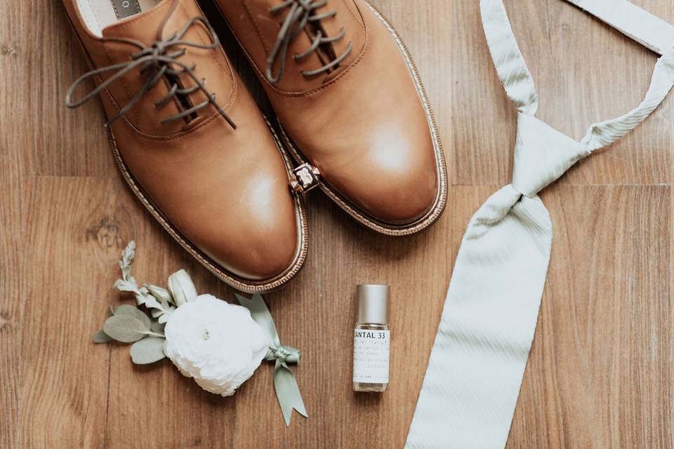 Groom Getting Ready