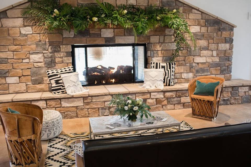 Romantic fireplace