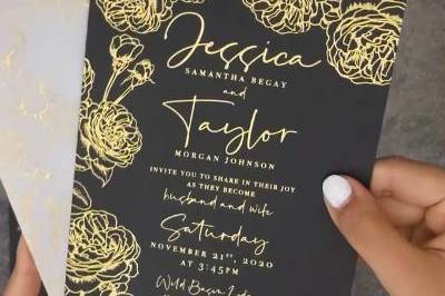 Gold Foil on Black