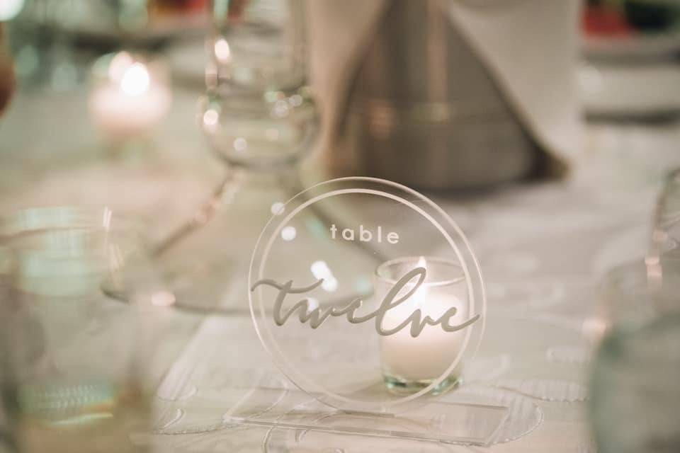 Acrylic Table number