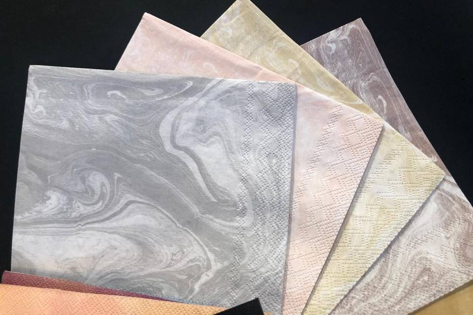 Marble napkin design