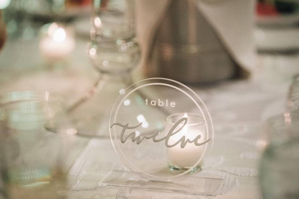 Acrylic Table Numbers