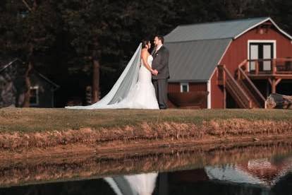 Ceremony site by pond