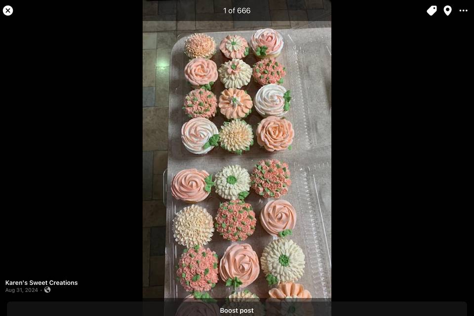 Floral cupcakes