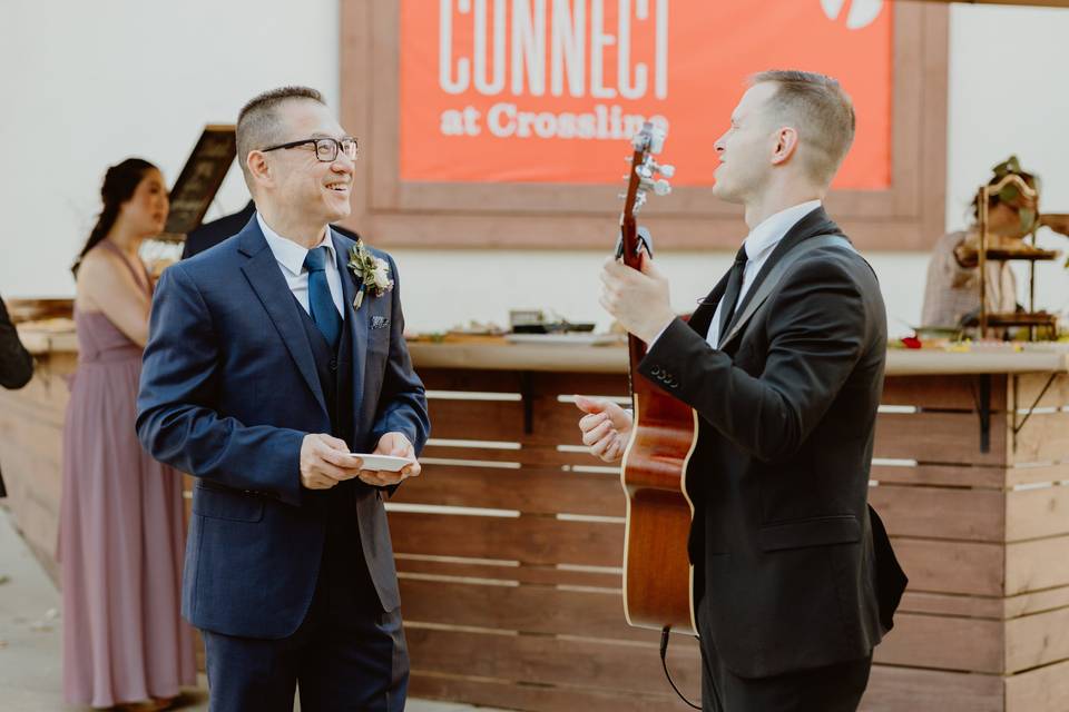 Talking with guests