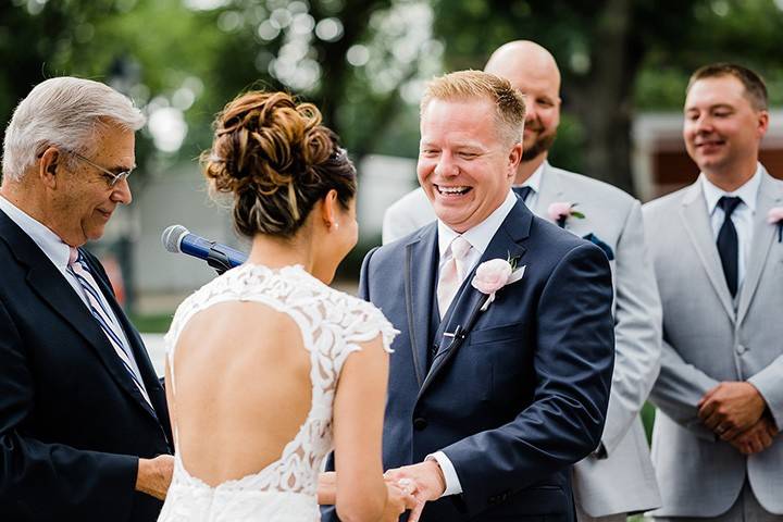 The joy of exchanging vows