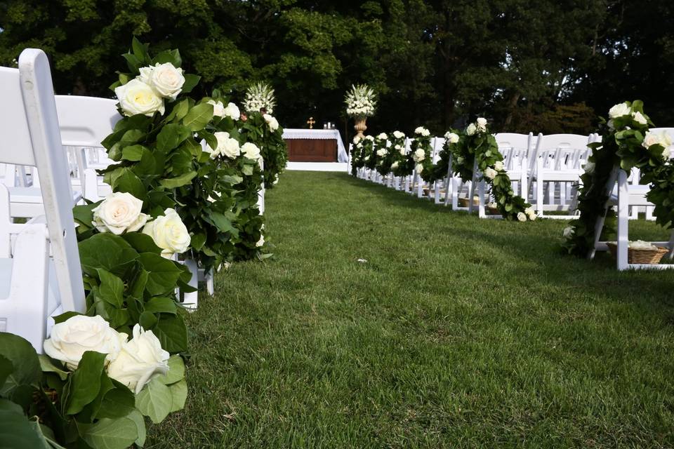 Wedding ceremony area