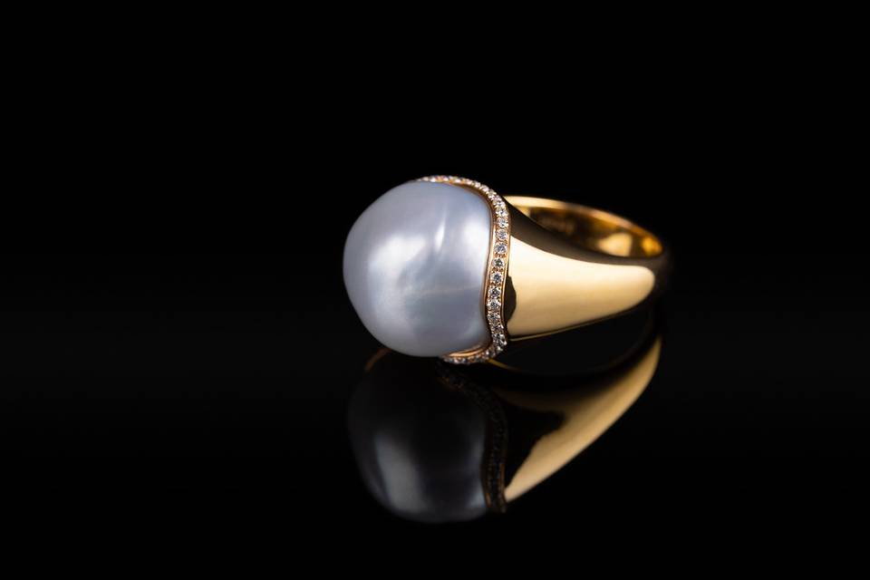 18k Pearl Ring