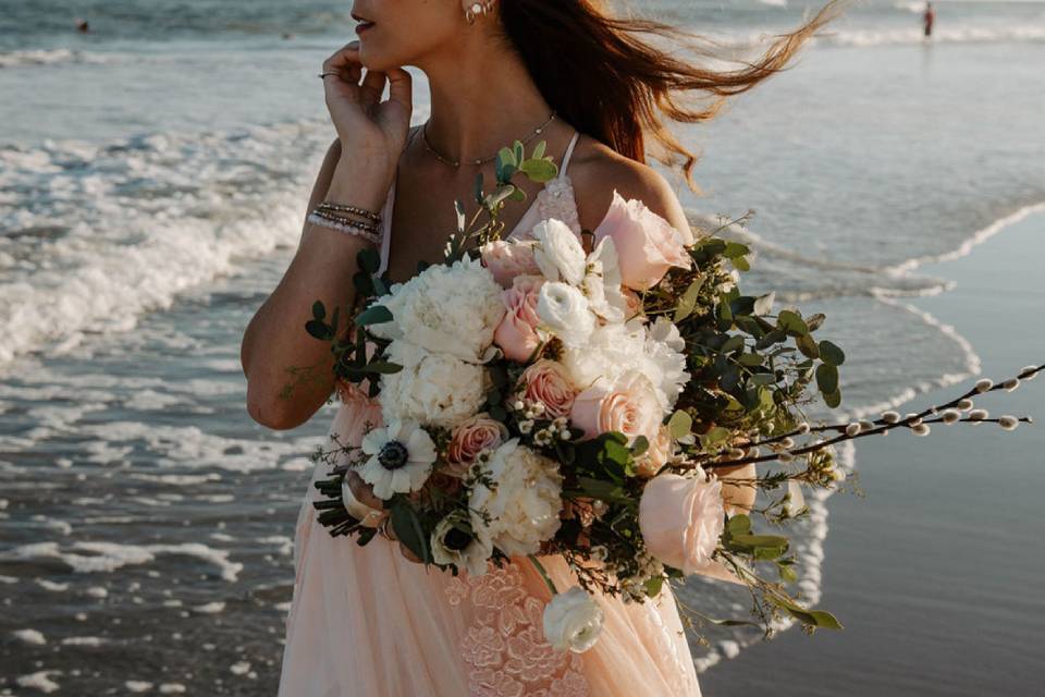 A beachside bride