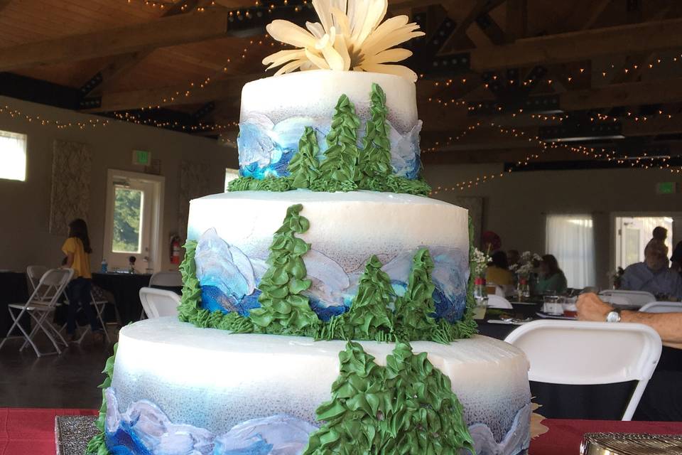 Your cake in a beautiful spot