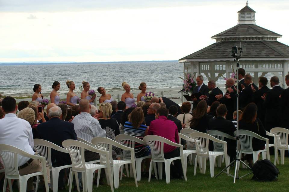 Wedding Ceremony Lake Michigan