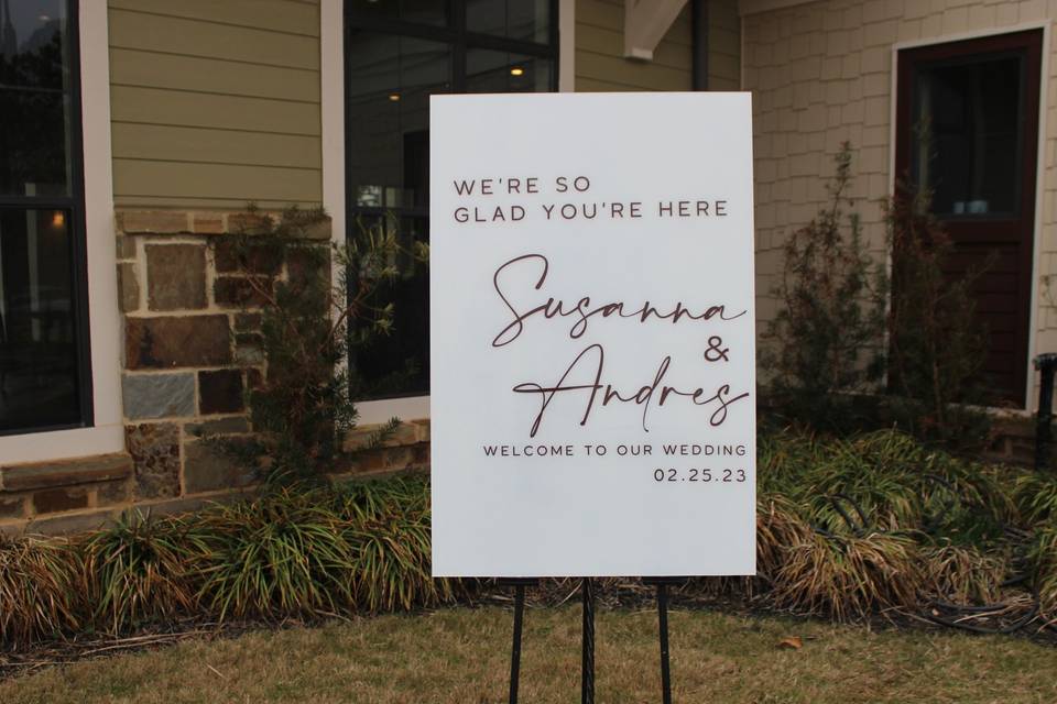 Wedding welcome sign 24