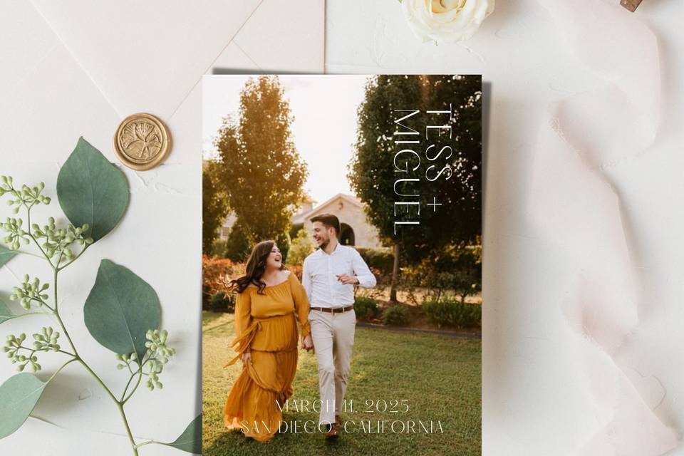 Sunshine Modern Save The Date