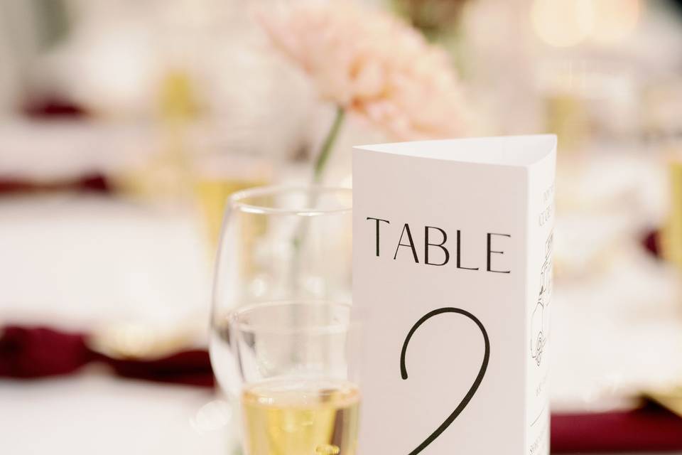 Tri-Fold Table Numbers