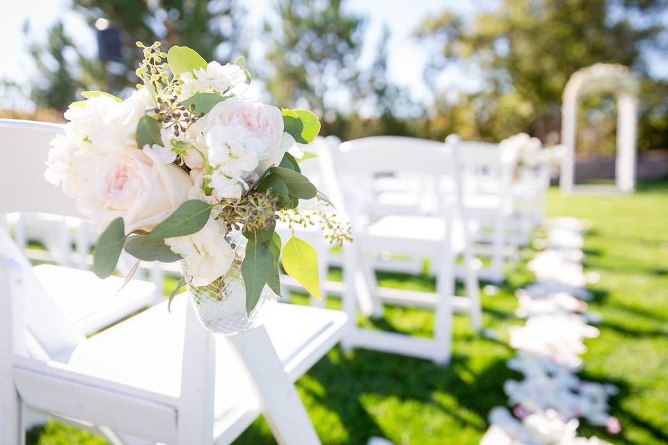 Floral aisle markers