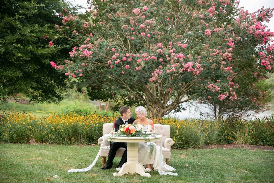 Sweetheart table, floral