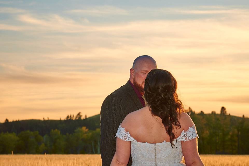 Bride and Groom Sunset Pics