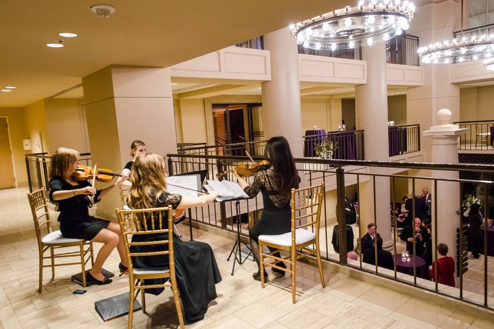 String Quartet on balcony