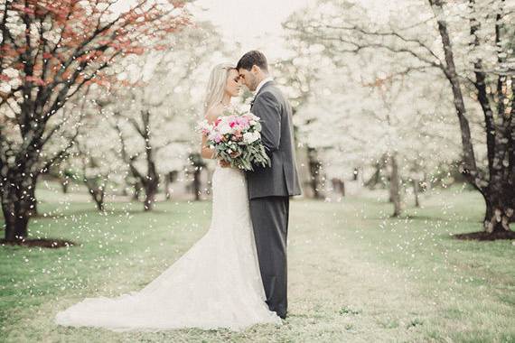 Bride and her flower bouquet on her Wedding Day presented by New York Wedding Videography by Belinda Video Productions