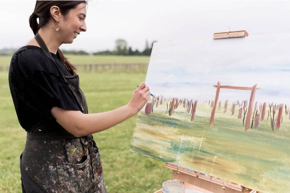 Painting at Over the Vines