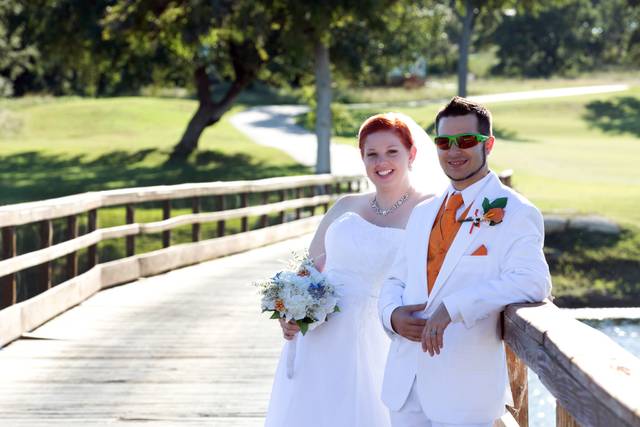 Bride and Groom on the bridge