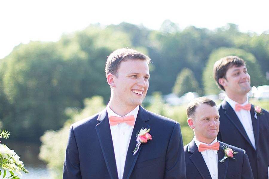 The groom waiting for his bride