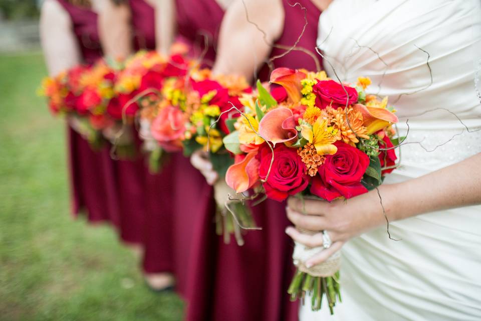 Bright Fall Bouquets