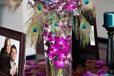 Pop of Peacock Feathers