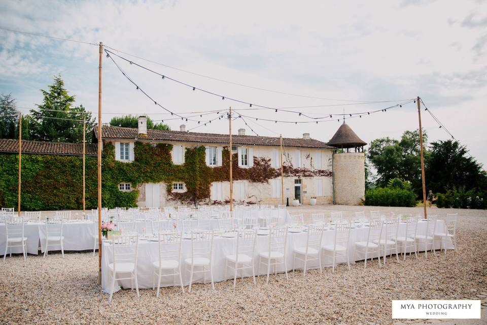 Outdoor seated reception