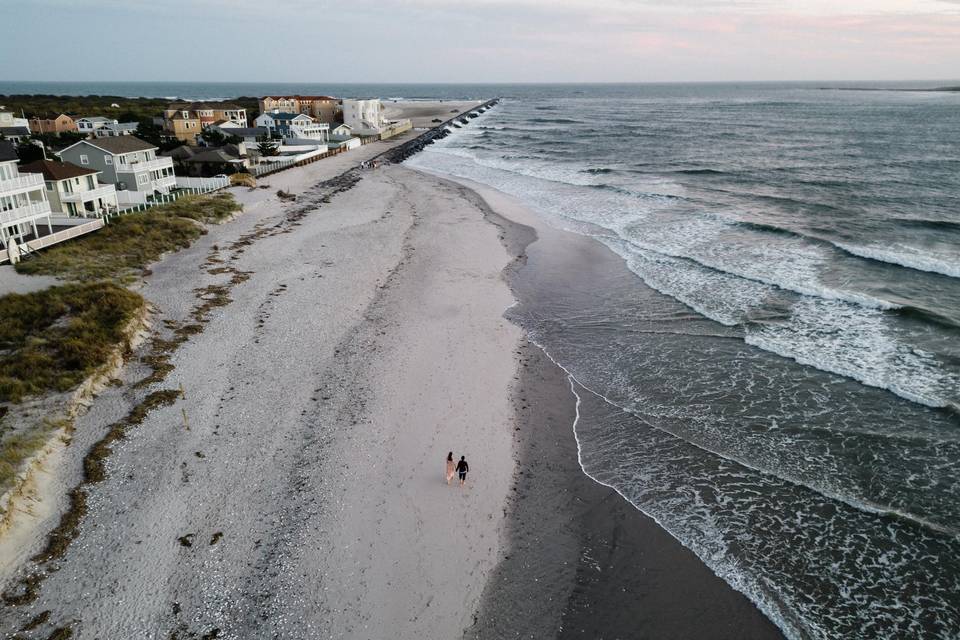 Brigantine beach engagement