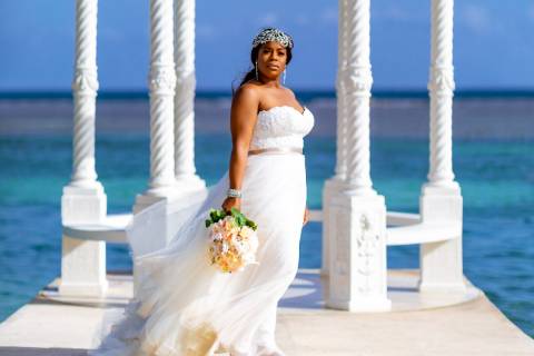 Bride by the Caribbean