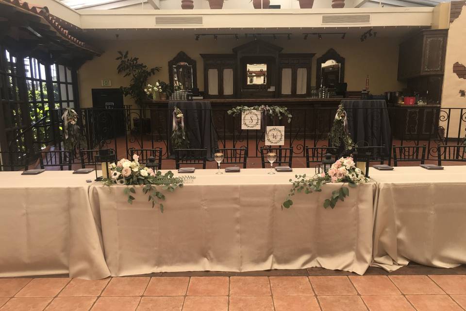 Head Table for U Shape Room
