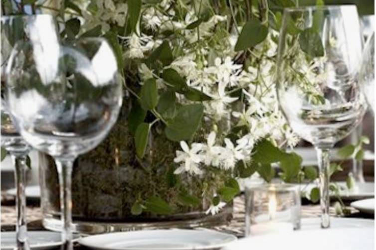 Table centerpiece and glassware