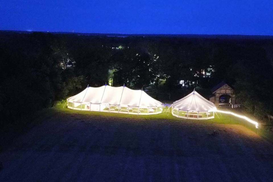 Drone shot of sailcloth