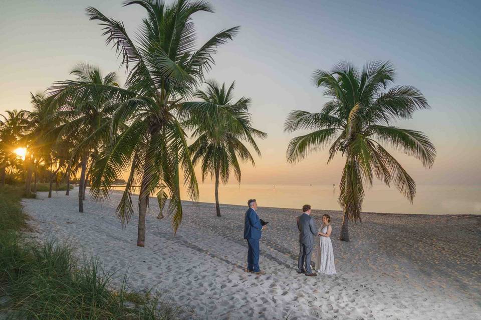 Sunrise wedding smathers beach