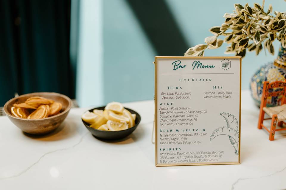 Custom menus for an engagement