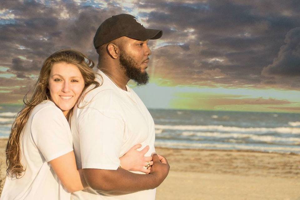 Galveston Beach engagement shoot