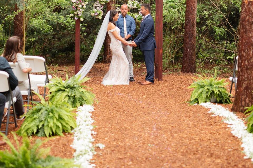 Outdoor ceremony location