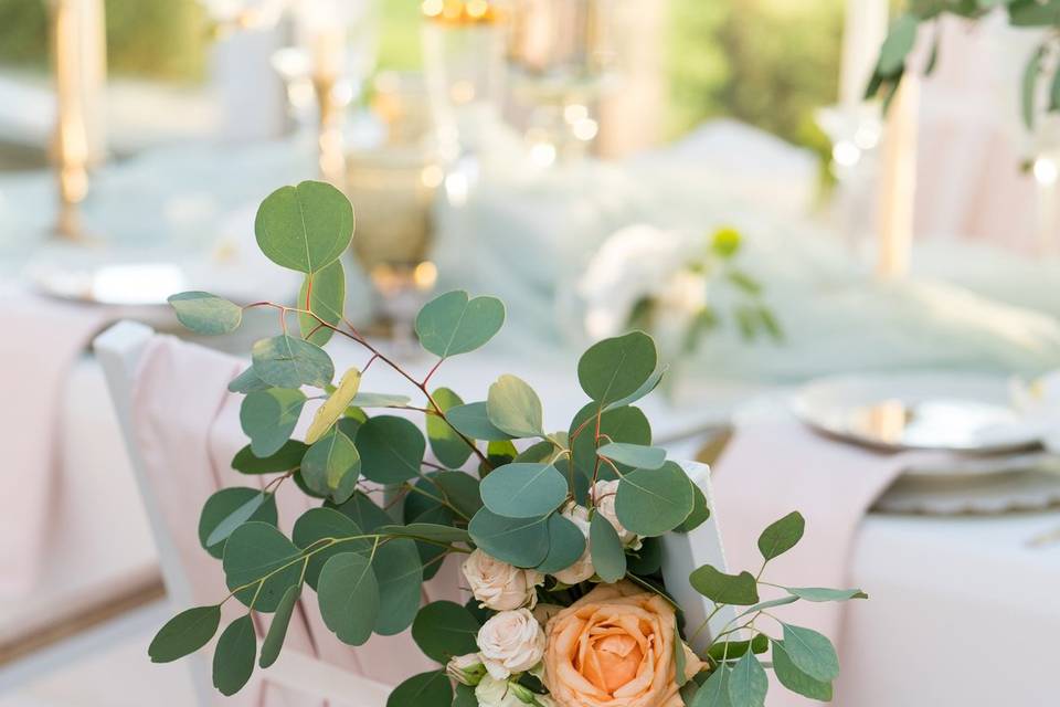 Greenery on chair