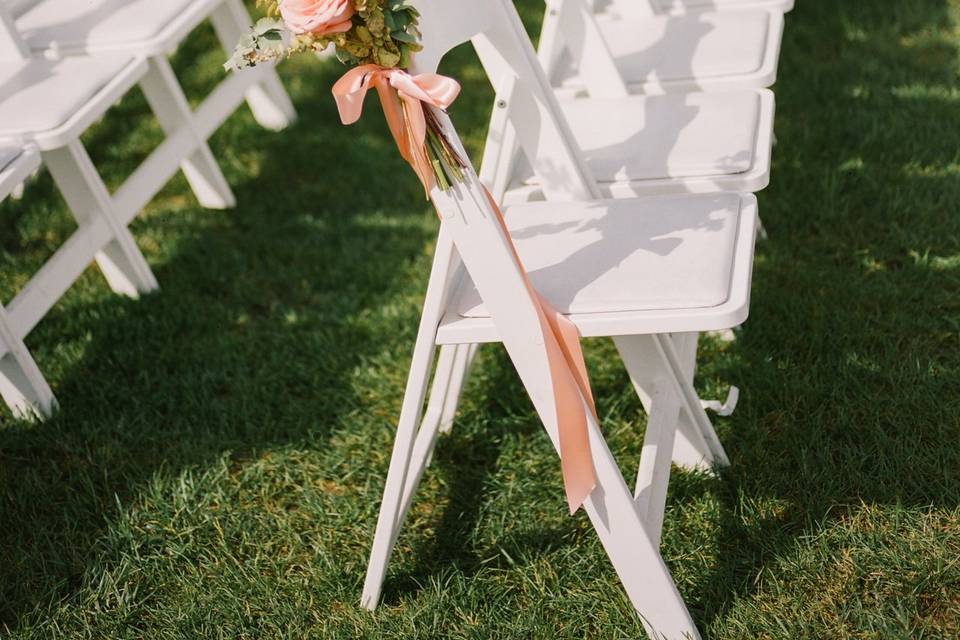 Ceremony Aisle Chair Flowers