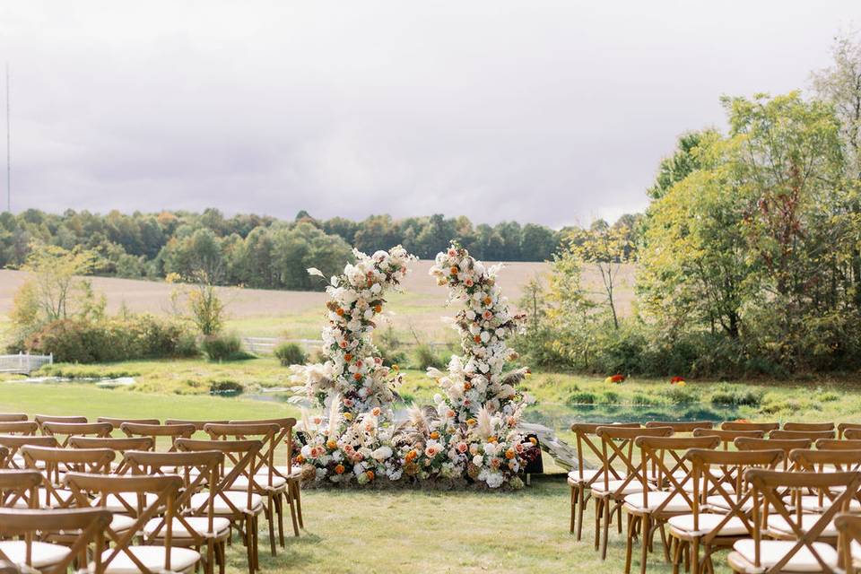 Floral Pillars with a textural