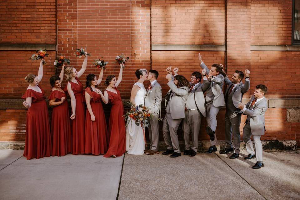 Cinnamon bridal party