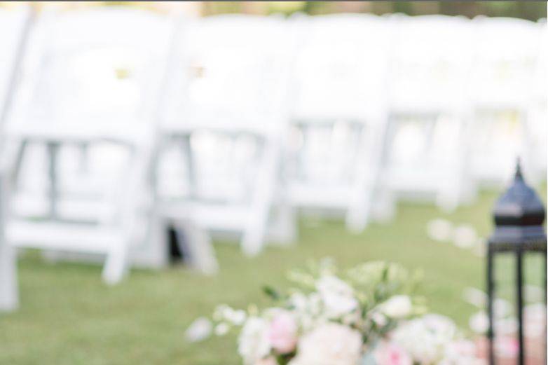 Lantern and floral centerpieces